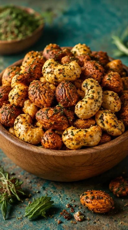 Seasoned spiced nuts